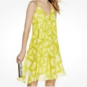 Calvin Klein Womens Sleeveless V Neck Sundress Citron Yellow Dress Sz 6
